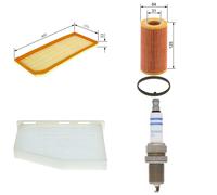 Bosch Service Kit with Air, Oil & Cabin Filters and Spark Plugs fits Audi A3