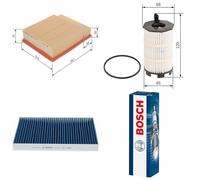 Bosch Service Kit with Air, Oil & Cabin Filters and Spark Plugs fits Audi A4 B7