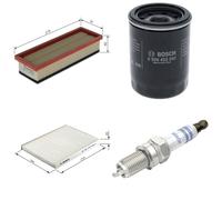 Bosch Service Kit with Air, Oil & Cabin Filters and Spark Plugs fits Fiat Idea