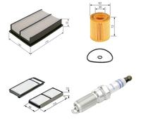 Bosch Service Kit with Air, Oil & Cabin Filters and Spark Plugs fits Mazda 3