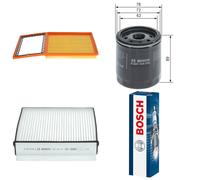 Bosch Service Kit with Air, Oil & Cabin Filters and Spark Plugs fits MG Zs SUV