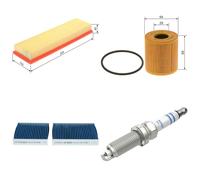 Bosch Service Kit with Air, Oil & Cabin Filters and Spark Plugs fits Peugeot 207