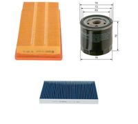 Bosch Service Kit with Air, Oil & Cabin Filters fits Chrysler Tacuma 1995-2001