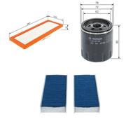 Bosch Cabin Air Filter 0 986 628 647 (A8647) - High Efficiency Pollen Filter - Set of 2