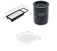 Bosch Service Kit with Air, Oil & Cabin Filters fits Honda Jazz II 2002-2007 1.3