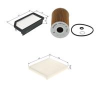 Bosch Service Kit with Air, Oil & Cabin Filters fits Kia Soul I 2009-2014 1.6