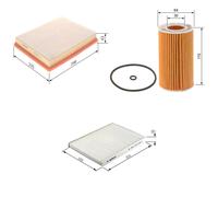 Air filter Filter Insert 1 457 433 655 BOSCH for SAAB CADILLAC
