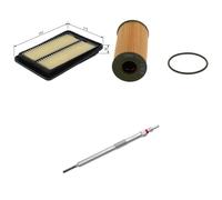 Bosch Service Kit with Air & Oil Filters and Glow Plugs fits Renault Kadjar