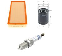 Bosch Service Kit with Air & Oil Filters and Spark P fits Land Rover Range Rover