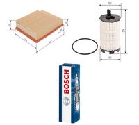 Bosch Service Kit with Air & Oil Filters and Spark Plugs fits Audi A4 B7