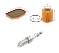 Bosch Service Kit with Air & Oil Filters and Spark Plugs fits BMW 7 2009-2015