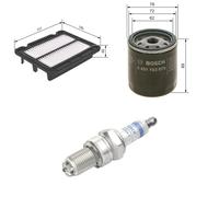 Bosch Service Kit with Air & Oil Filters and Spark Plugs fits Chevrolet Kalos