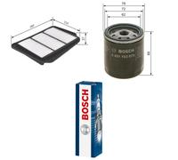 Bosch Service Kit with Air & Oil Filters and Spark Plugs fits Daewoo Nubira