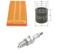 Bosch Service Kit with Air & Oil Filters and Spark Plugs fits Dodge Caravan