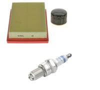 Bosch Service Kit with Air & Oil Filters and Spark Plugs fits Fiat Cinquecento