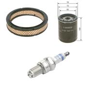 Bosch Service Kit with Air & Oil Filters and Spark Plugs fits Fiat Uno 1985-2006