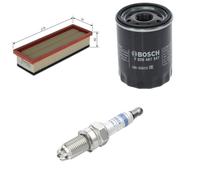 Bosch Service Kit with Air & Oil Filters and Spark Plugs fits Ford Ka 2008-2016