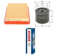 Bosch Service Kit with Air & Oil Filters and Spark Plugs fits Hyundai Coupe II