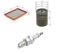 Bosch Service Kit with Air & Oil Filters and Spark Plugs fits Innocenti Elba