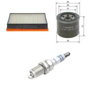 Bosch Service Kit with Air & Oil Filters and Spark Plugs fits Kia Sedona