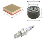 Bosch Service Kit with Air & Oil Filters and Spark Plugs fits Lada Samara