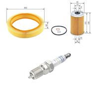 Bosch Service Kit with Air & Oil Filters and Spark Plugs fits Mercedes-Benz 190