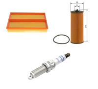 Bosch Service Kit with Air & Oil Filters and Spark Plugs fits Mercedes-Benz Slk