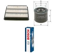 Bosch Service Kit with Air & Oil Filters and Spark Plugs fits Mitsubishi L200