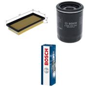Bosch Service Kit with Air & Oil Filters and Spark Plugs fits Mitsubishi Mirage