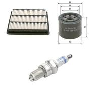 Bosch Service Kit with Air & Oil Filters and Spark Plugs fits Mitsubishi Sigma