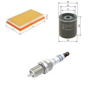 Bosch Service Kit with Air & Oil Filters and Spark Plugs fits Nissan Sunny