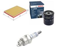 Bosch Service Kit with Air & Oil Filters and Spark Plugs fits Opel Manta B