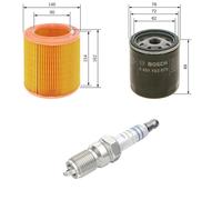 Bosch Service Kit with Air & Oil Filters and Spark Plugs fits Rover 2000-3500