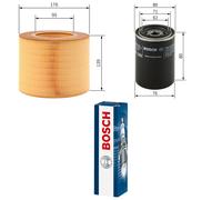 Bosch Service Kit with Air & Oil Filters and Spark Plugs fits Saab 9-5 1997-2009
