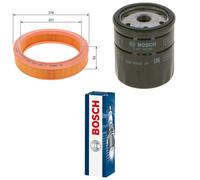 Bosch Service Kit with Air & Oil Filters and Spark Plugs fits Skoda Estelle