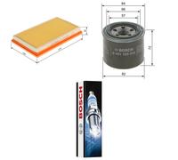 Bosch Service Kit with Air & Oil Filters and Spark Plugs fits Subaru Legacy