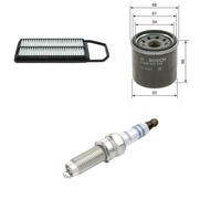 Bosch Service Kit with Air & Oil Filters and Spark Plugs fits Suzuki Baleno