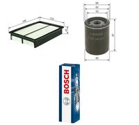 Bosch Service Kit with Air & Oil Filters and Spark Plugs fits Toyota Corolla