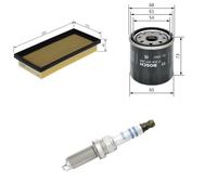 Bosch Service Kit with Air & Oil Filters and Spark Plugs fits Toyota Yaris