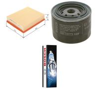 Bosch Service Kit with Air & Oil Filters and Spark Plugs fits Vauxhall Senator