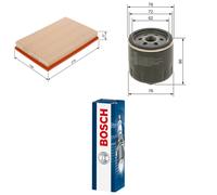 Bosch Service Kit with Air & Oil Filters and Spark Plugs fits VW Fox 2005-2009