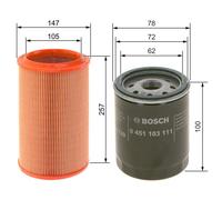 Bosch Service Kit with Air & Oil Filters fits Alfa Romeo 156 1997-2000 1.9