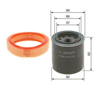 Bosch Service Kit with Air & Oil Filters fits Honda Accord II 1983-1985 1.8