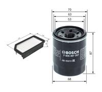 Bosch Service Kit with Air & Oil Filters fits Hyundai I20 I 2008-2015 1.2