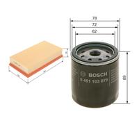 Bosch S3263 Car Air Replacement Filter | Separates Particles from the Air Intake - Moisture-resistant plus High Tensile Strength