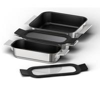 Bosch - Set of 3 FlexInduction Containers, Suitable for PerfectFry Plus, Cast Iron, HEZ9FF030
