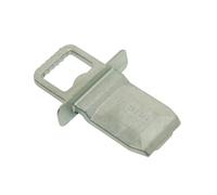 Bosch Siemens Neff Dishwasher Latch, Genuine Part Number 187185, Stainless Steel, Polished Chrome, Contemporary Style, Finger Shape, Lever Handle