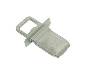 Bosch Siemens Neff Dishwasher Latch, Genuine Part Number 187185, Stainless Steel, Polished Chrome, Contemporary Style, Finger Shape, Lever Handle