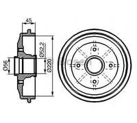 BOSCH 0 986 477 151 Brake drum