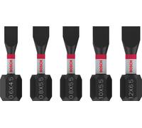 Bosch 5X PRO Impact Slotted Bit | Length 25, 25, 25 mm, Professional Accessory Screwdriver, Drill Drivers